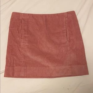 Pink cord skirt